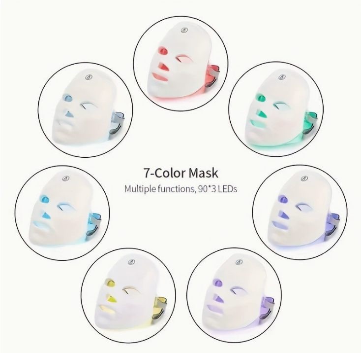 LED therapy face mask for skin rejuvenation